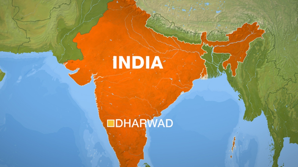Dharwad in India map