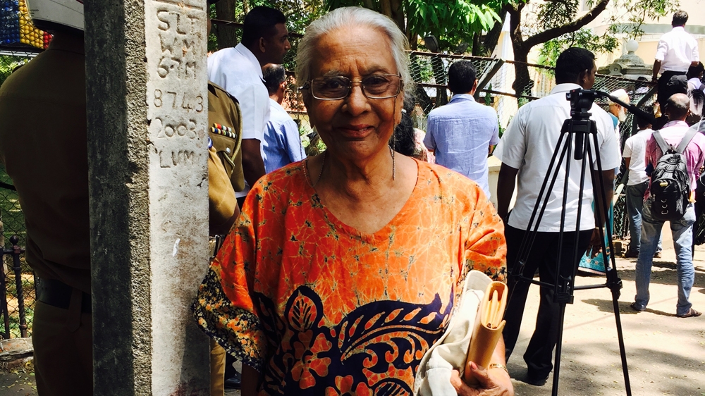 Sarojini Kadiragama said she wants a government that allows its people to hold it accountable for its actions [Arpit Goel/Al Jazeera]   