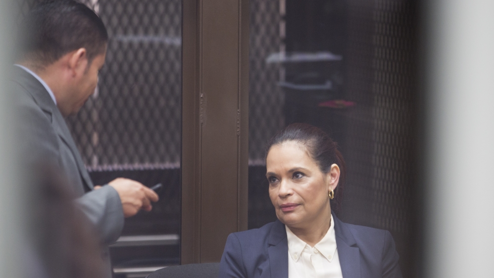 Ex-vice president Baldetti has already been charged with taking $3.8m in bribes between May 2014 and April 2015 [AP]