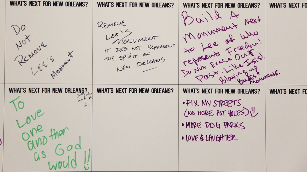 An architecture exhibition commemorating the tenth anniversary of Hurricane Katrina asks: 'What's next for New Orleans?' [Roopa Gogineni] 