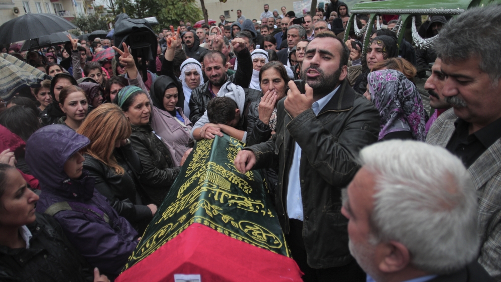 Many Kurds have accused the government of failing to provide security at Saturday's ill-fated rally in Ankara [Cagdas Erdogan/AP]