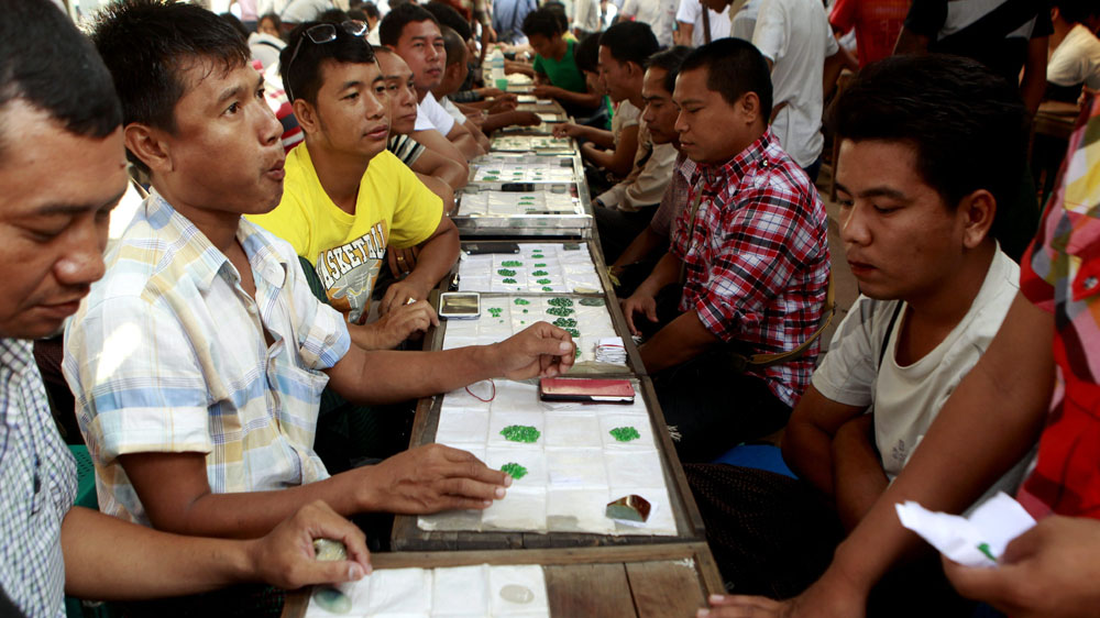 Jade: Myanmar's 'Big State Secret' identifies a number of key players who have obtained $31bn worth of the gem last year alone [Pyae Sone Aung]