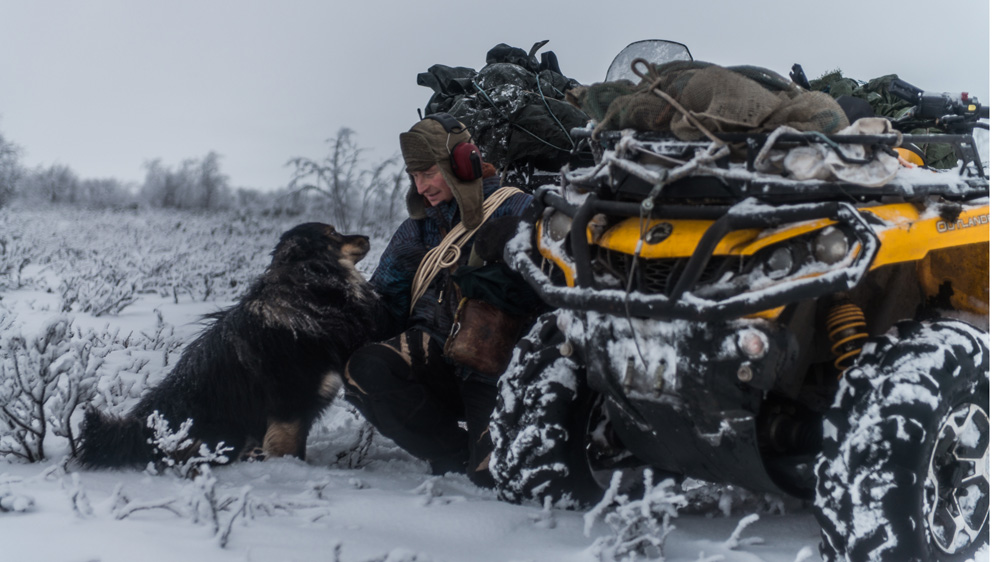 Warmer temperatures are leading to harder ice close to the ground, locking away the lichen and other plants that reindeer feed on [Felix Gaedtke/Al Jazeera] 