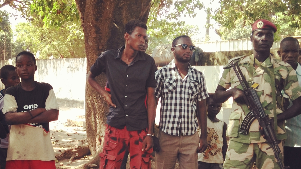 Courtyard of the central mosque in the PK5 district of Bangui. [Margaux Benn/ Al Jazeera]
