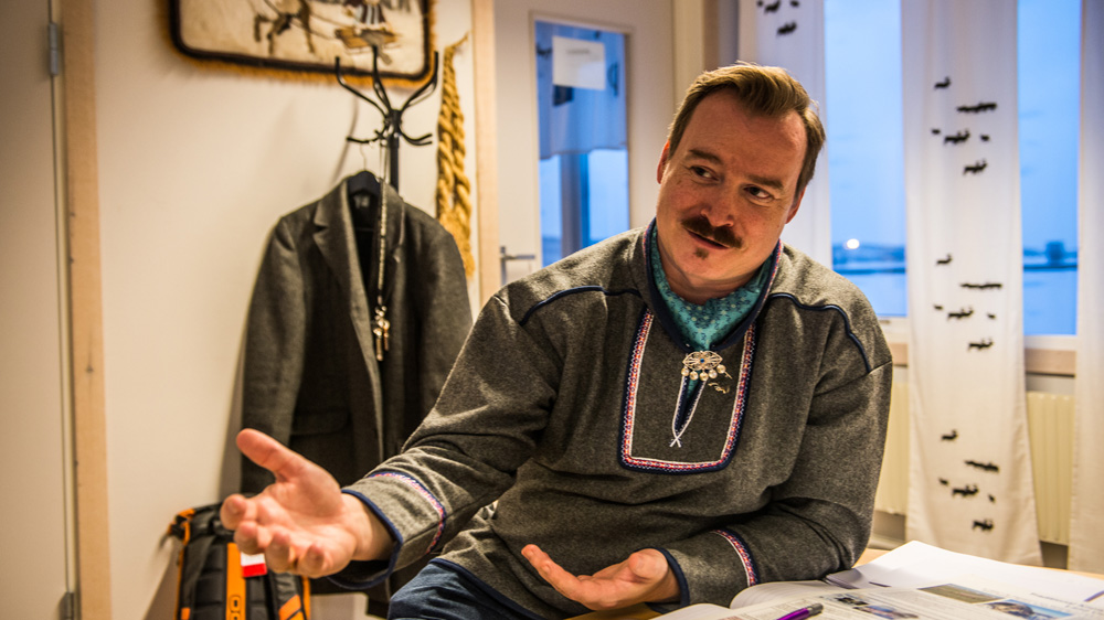 Jonna Andreas Utsi herds reindeer in Norway but says climate change has affected his livelihood [Felix Gaedtke/Al Jazeera] 