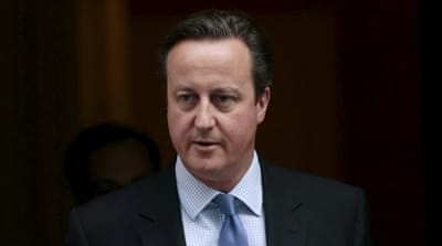 Britain''s Prime Minister Cameron leaves Downing Street in London