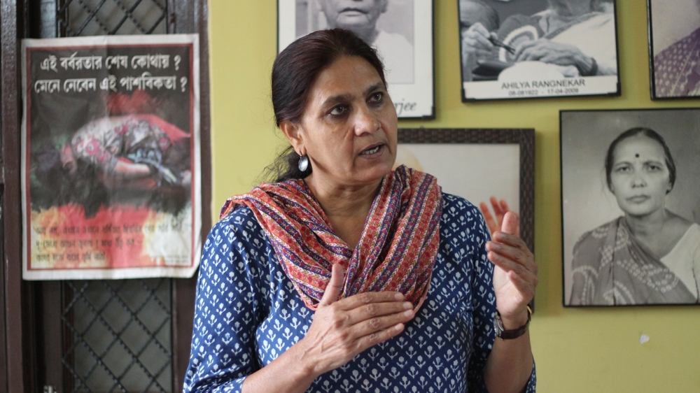 Jagmati Sangwan first experimented with creating a collective when she was 16 and got together with a group of girls from her village who were keen on receiving further education [Showkat Shafi/Al Jazeera] 