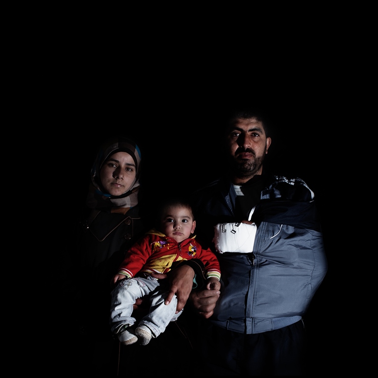 Rima and Dawoud fled Homs three years ago. Their first son is mentally challenged but they cannot afford to send him to a special school. Baby Hanan is eight months old. Due to the lack of legal status in Lebanon, they have not been able to register her [Felipe Jacome/Al Jazeera]  