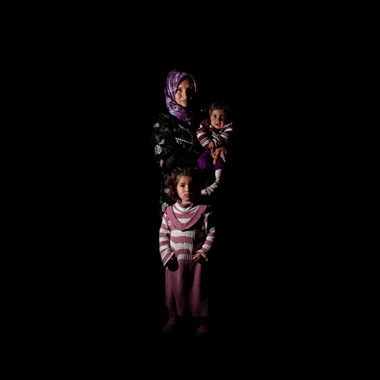 Twenty-five-year-old Mariam has two daughters who were born in Lebanon. They are four-year-old Fatme and two-year-old Rana. They have birth certificates but are not registered. She has been in Lebanon for four years and her husband is unemployed. She doesn’t know what has become of her house in Syria, but most of the people she knew there are either dead or have been displaced. Her priority now is to register her children [Felipe Jacome/Al Jazeera]  