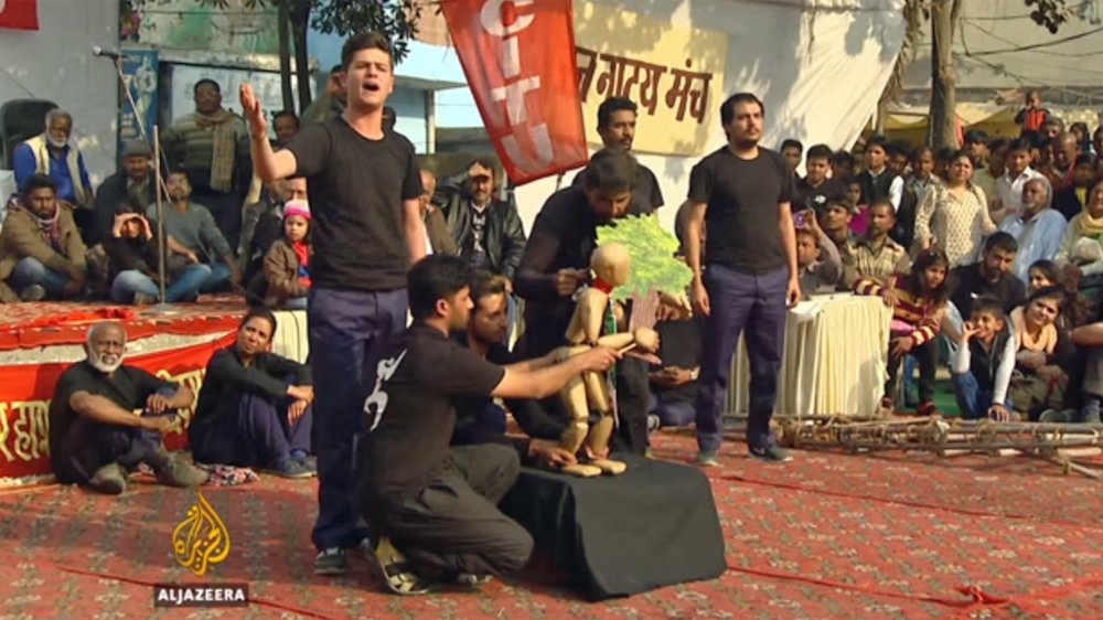 Theatre groups from West Bank and India come together to share the idea of resistance to Israeli occupation.