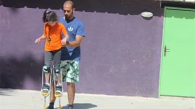 Abu Sakha teaches an average of 150 circus students a week [Photo courtesy Palestinian Circus School]