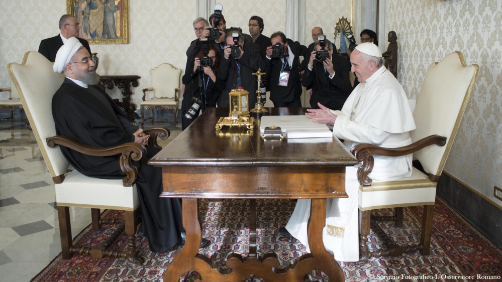 Pope Francis receives Hassan Rouhani