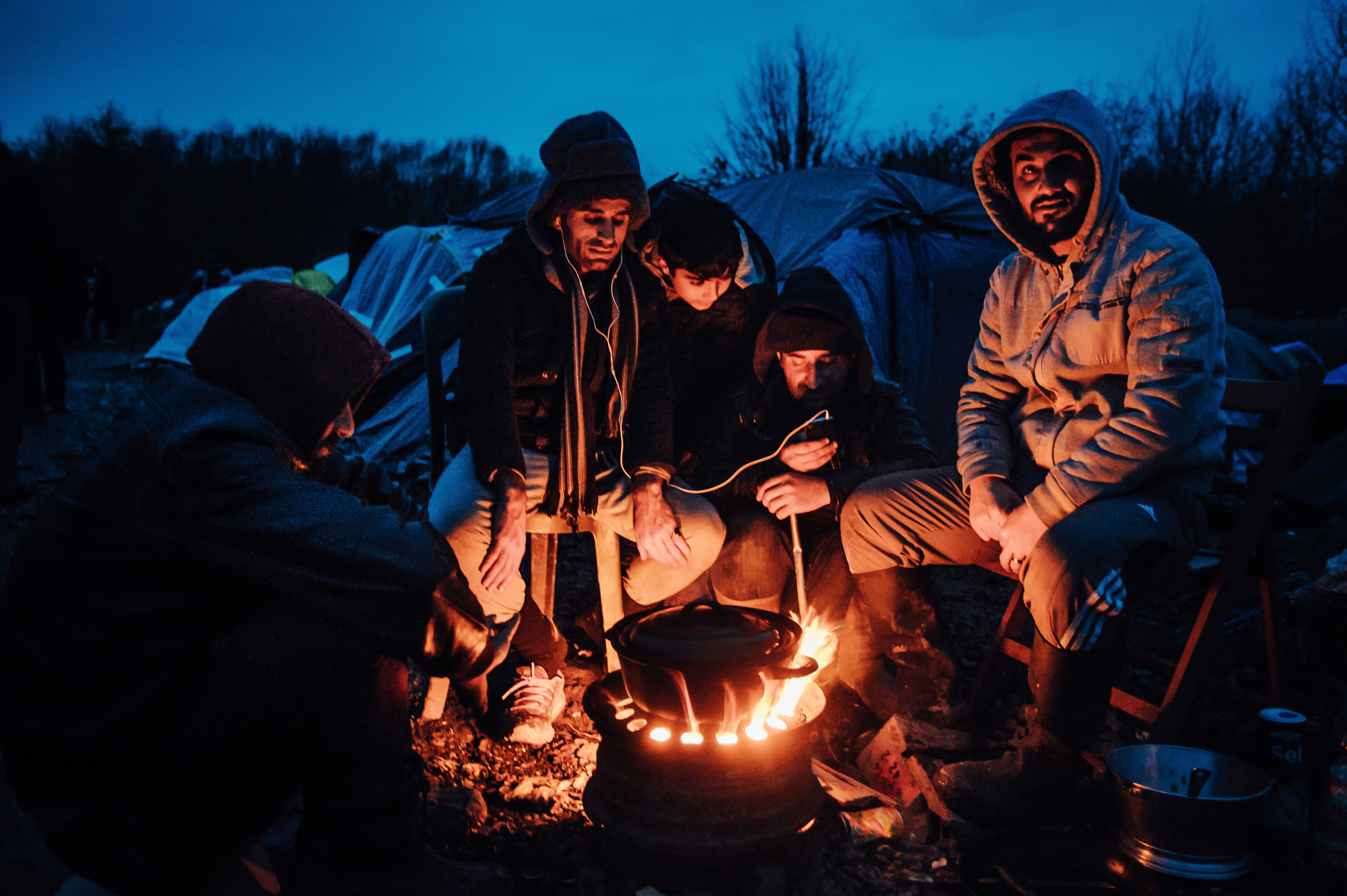 Kurdish refugees, Dunkirk camp/ Please Do Not Use