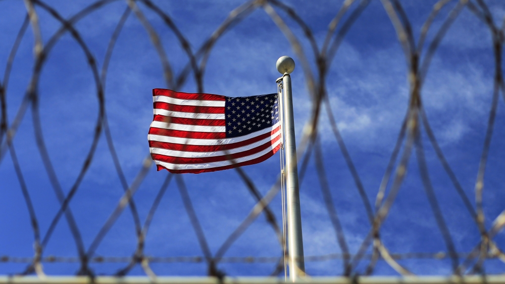 The U.S. flag flies over Camp VI, a prison used to house detainees at the U.S. Naval Base at Guantanamo Bay