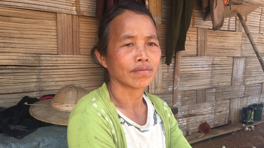 Daw Mar Chon didn't see the incident where her son disappeared, but afterwards she heard the kidnappers were wearing uniforms [Wayne Hay/Al Jazeera]