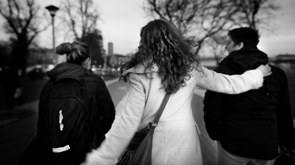 A group of feminist activists, set up the NGO Atina 12 years ago [Mona van den Berg/Al Jazeera]