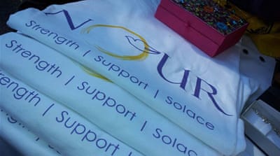 Nour representatives also host workshops with secondary school children, discussing the issue of domestic violence  [Image courtesy of the Nour charity] 