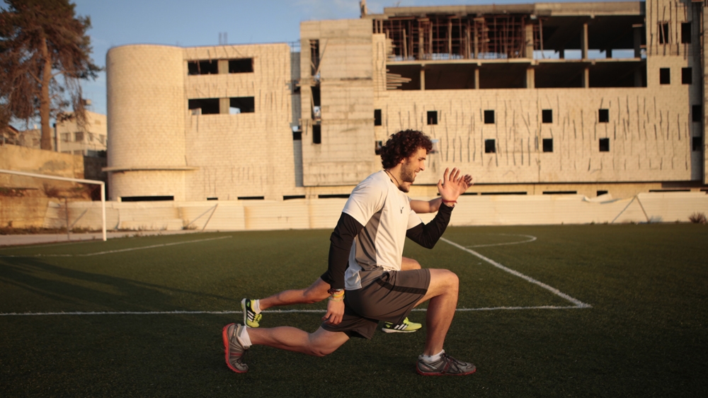 Khatib started training alone by teaching himself running techniques through YouTube [Eloïse Bollack/Al Jazeera]