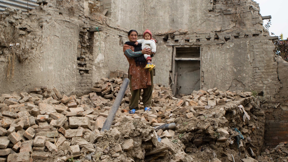 Sonish's mother, 36-year-old Rashmila Awal, complains that she had to share emergency aid with her relatives [Angel Martinez/Al Jazeera]