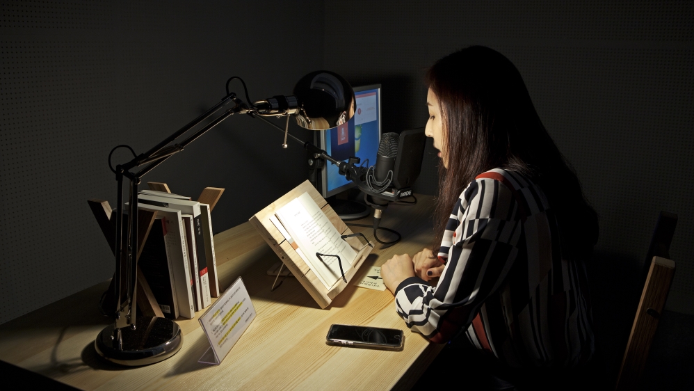 Ahn Kyuchul's 'Reading For Our Children' allows visitors to read from books of poetry carefully selected by the artist [Gyeonggi MoMA]
