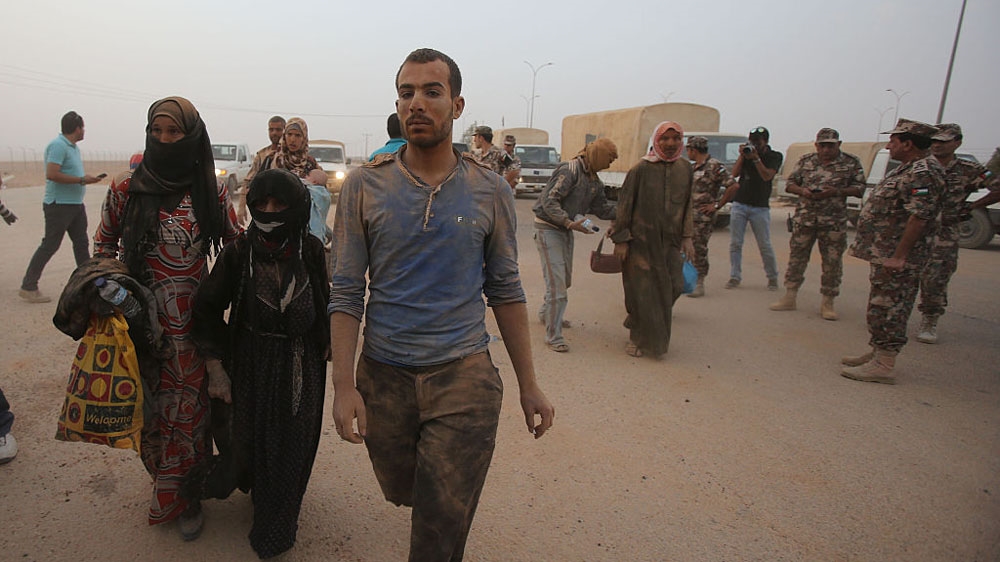Syrian refugees at Jordan border