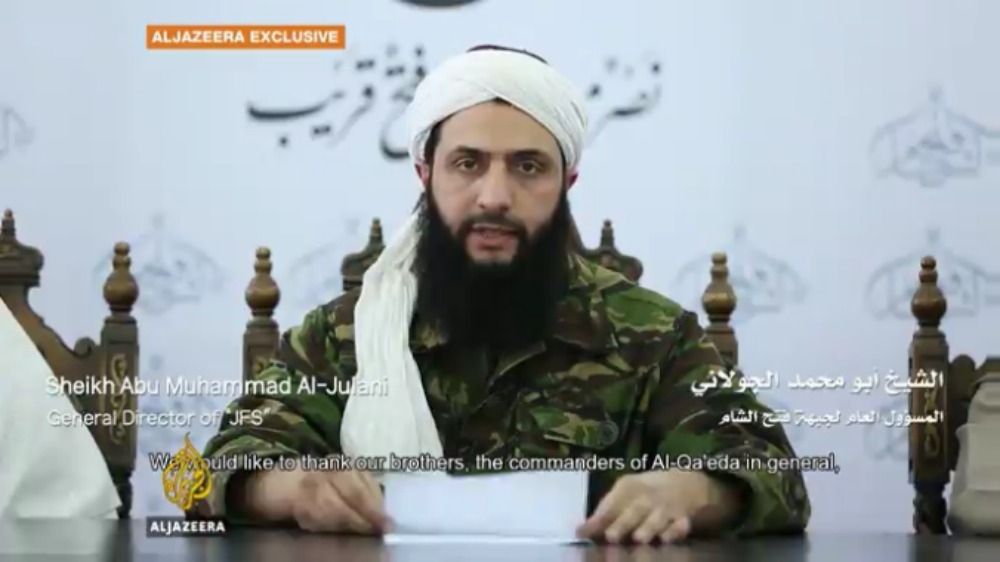 Abu Mohammed al-Jolani video screengrab