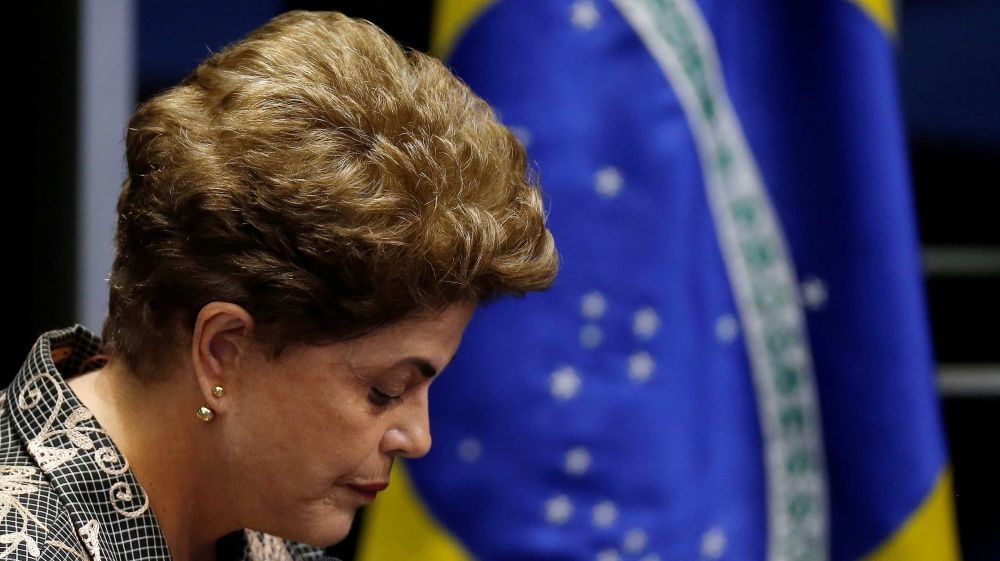 Brazil''s suspended President Dilma Rousseff attends the final session of debate and voting on Rousseff''s impeachment trial in Brasilia