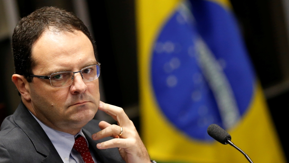 Brazil''s former Finance Minister Barbosa testifies as defense witness during the final session of debate and voting on suspended President Rousseff''s impeachment trial in Brasilia