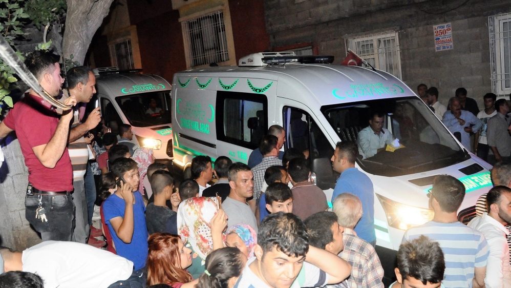 The bomb went off as guests spilled out into the streets of the city after the traditional henna night party [EPA]