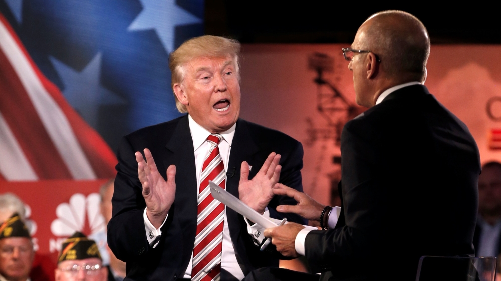 Asked if he would be prepared on Day One to be commander in chief, Trump said: 