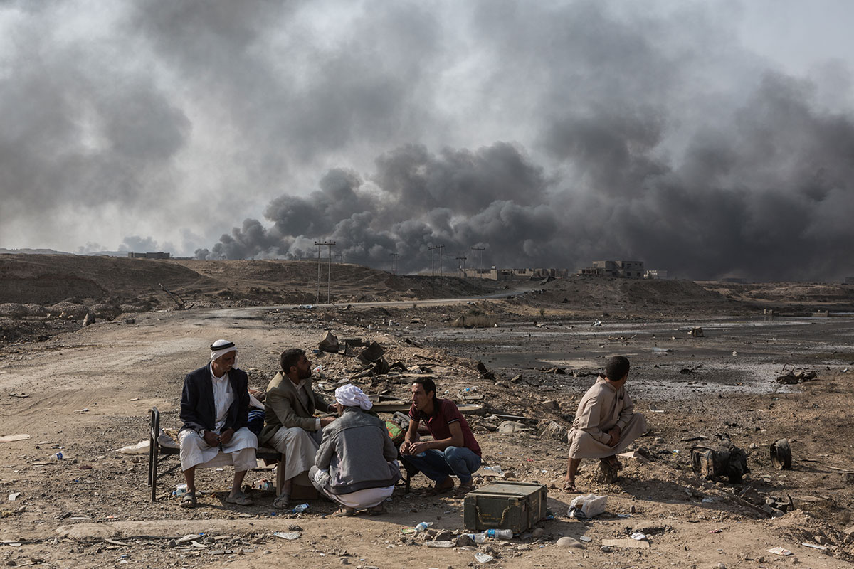 Qayyarah, Iraq - Closer look at the Oil Well fires / Please Do Not Use