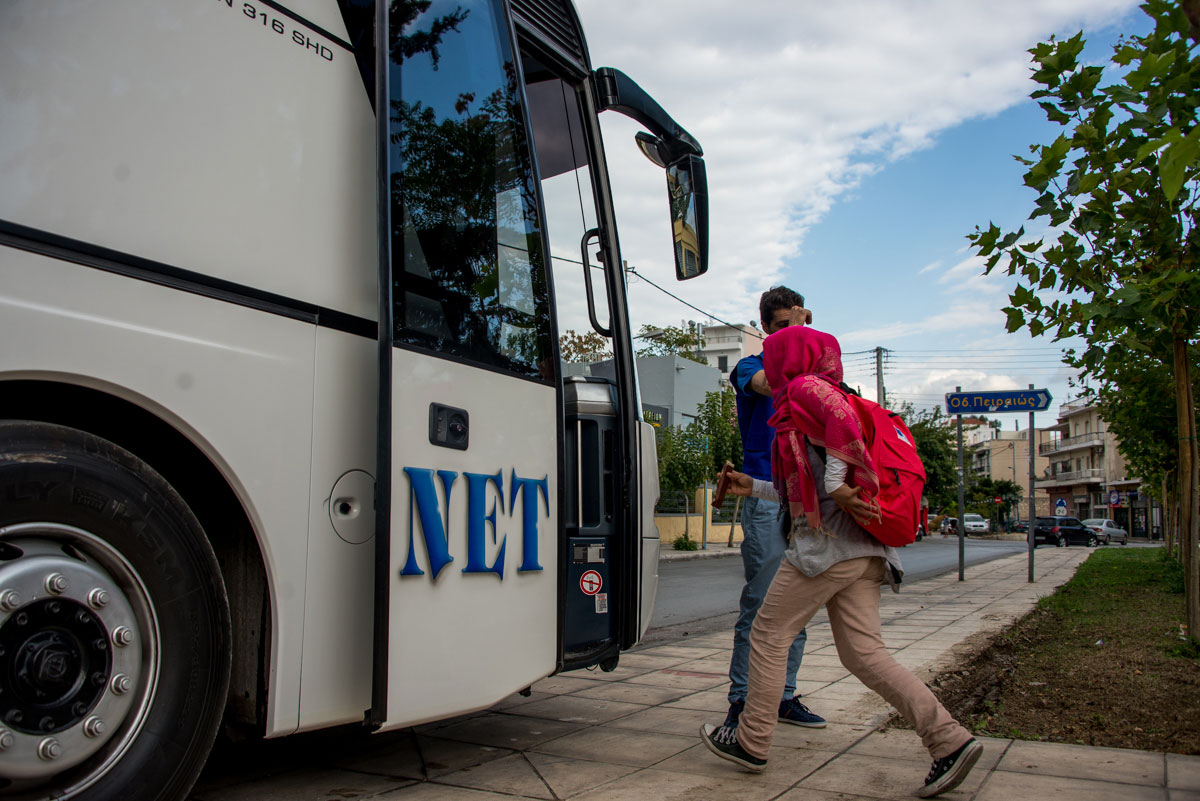 The school bell rings for refugee children in Greece/Please Do Not Use