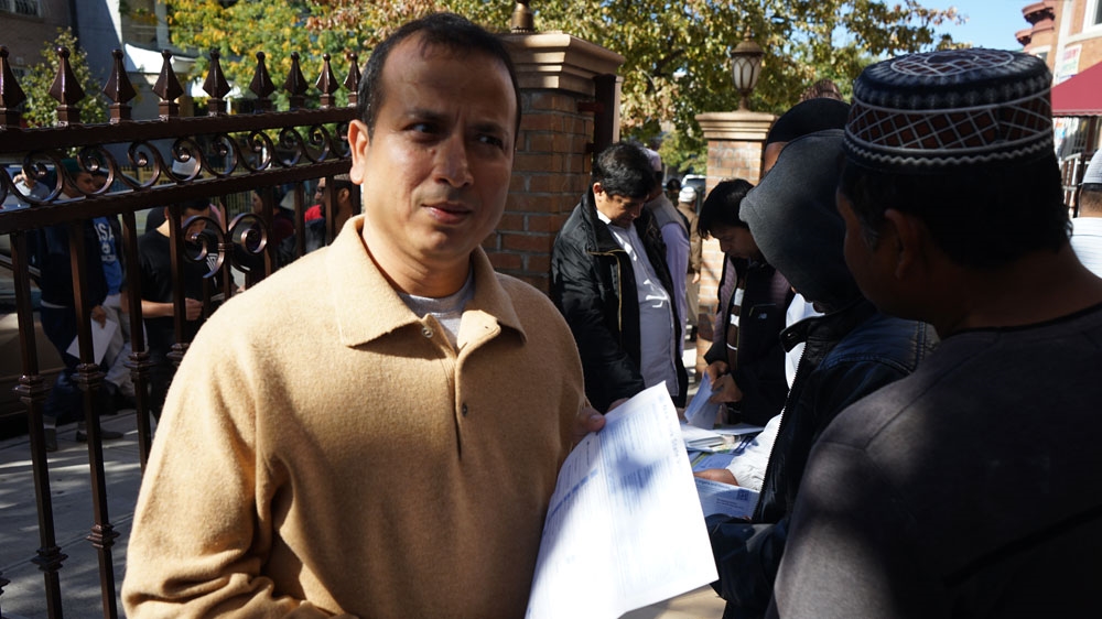 Golam Uddin plans to vote for the first time on November 8 [James Reinl/Al Jazeera]