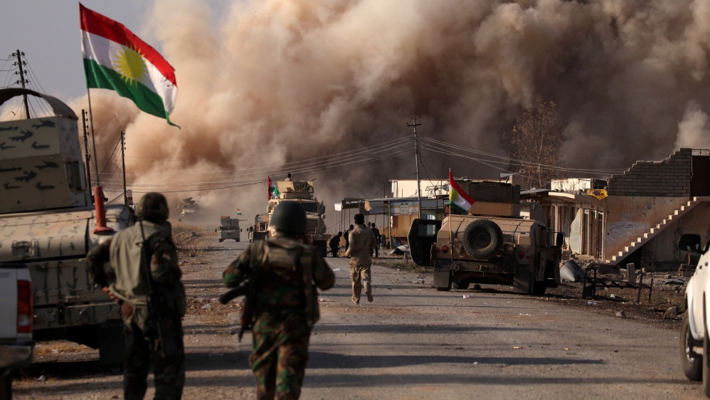 Kurdish officials have stated their intention to absorb land recovered from ISIL into their autonomous region [REUTERS/Azad Lashkari] 