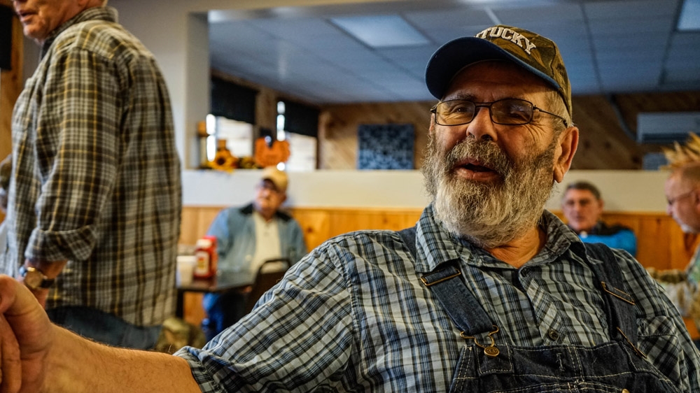 
Lowell Morris, 68, was born and raised in  Booneville    [Shaghayegh Tajvidi/Al Jazeera]
