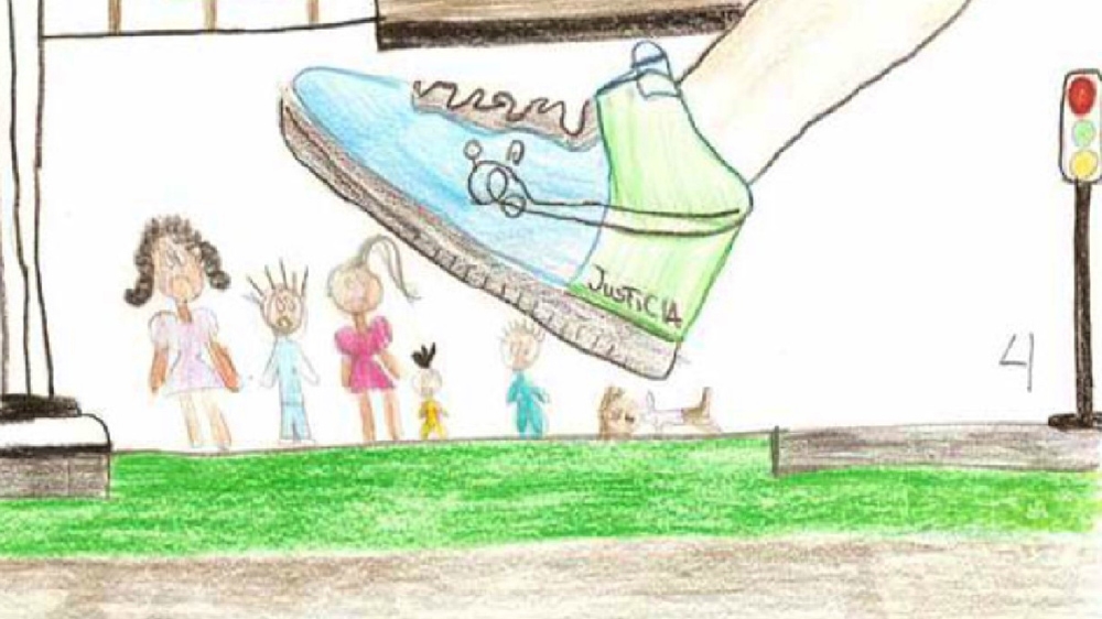 Children's drawings depicting the harsh realities of Mexico's decade-long drug war [Stephen Woodman/Al Jazeera] 