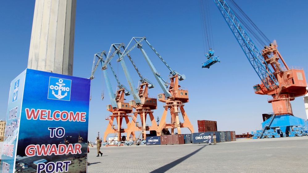 A general view of the port before the inauguration of the China Pakistan Economic Corridor port in Gwadar