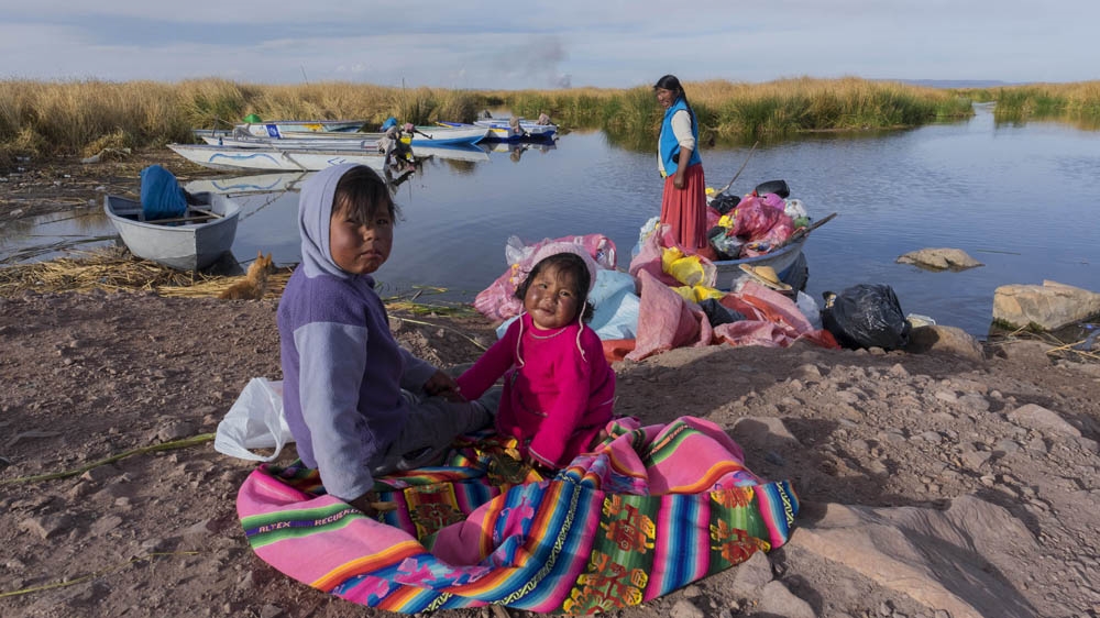 Every few days, the Uros take their rubbish to Puno, where it is processed [Eline van Nes/Al Jazeera]