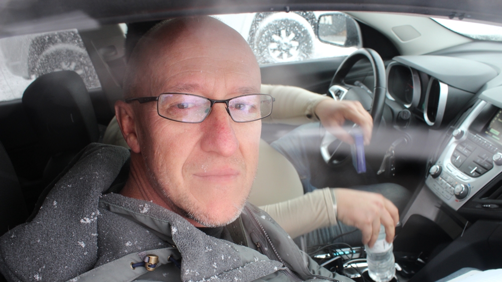 
John Griswold, 53, a veteran army diver, now novelist and writing professor at McNeese State University in Lake Charles, Louisiana [Adam Levinson/Al Jazeera] 
