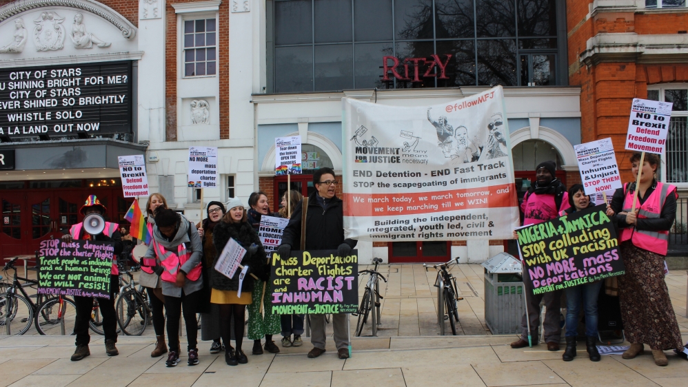 Between January 9 and 25 protests  are being held in communities and outside embassies across the UK  [Amy Hall/Al Jazeera]