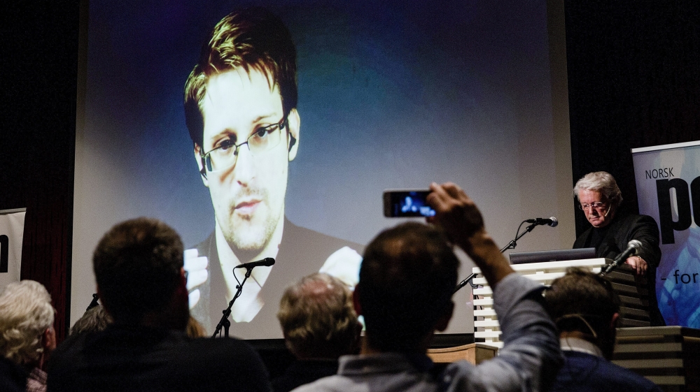 Edward Snowden, on link from Moscow