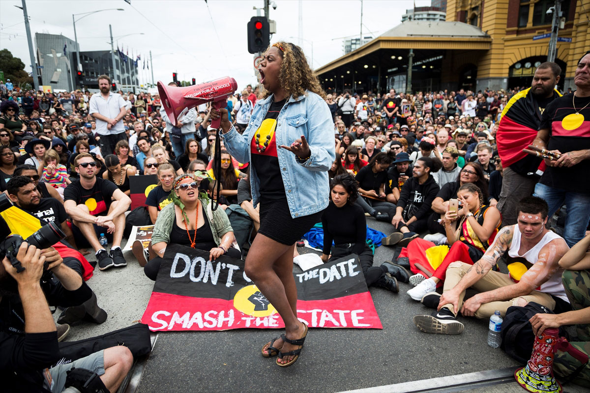 MELBOURNE, AUSTRALIA, "Australia Day" Protests