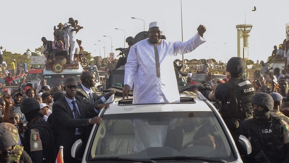 President of Gambia Adama Barrow returns to Banjul