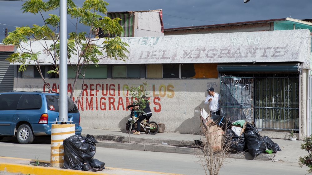A number of migrant shelters can be found in Zona Norte, known as the red light district of Tijuana and a hotbed for criminal and gang activity  [Jessica Chou/Al Jazeera] 