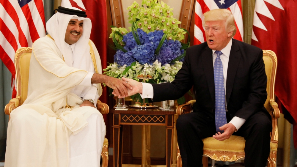 Trump met with some of about 35 leaders from Muslim-majority countries gathered in Riyadh [Jonathan Ernst/Reuters]