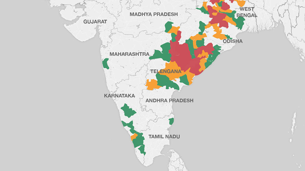 India maoist conflict map outside image