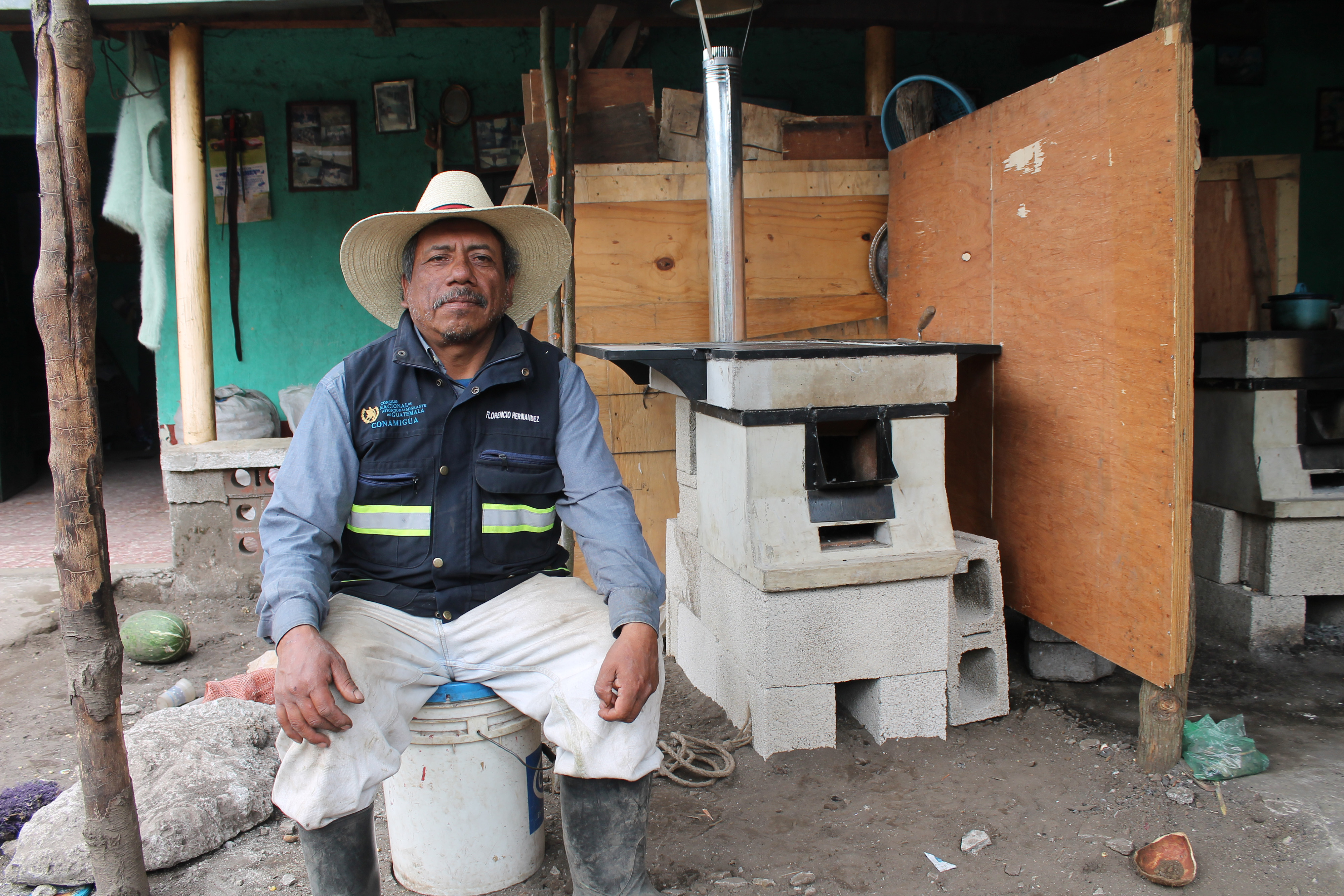Florencio Hernandez, Aprode president, at his home in San Jose Calderas [Martha Pskowski/Al Jazeera]