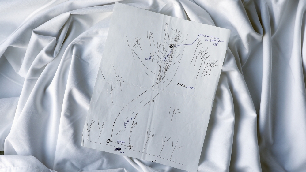 In 1999 the Ruddy family met a member of the IRSP in Dublin. The IRSP member handed over a black and white map of a forest in France with an X marked on it [Cathal McNaughton/Reuters]