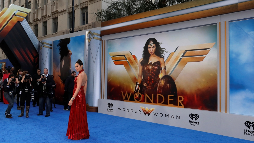 Cast member Gadot poses at the premiere of "Wonder Woman" in Los Angeles
