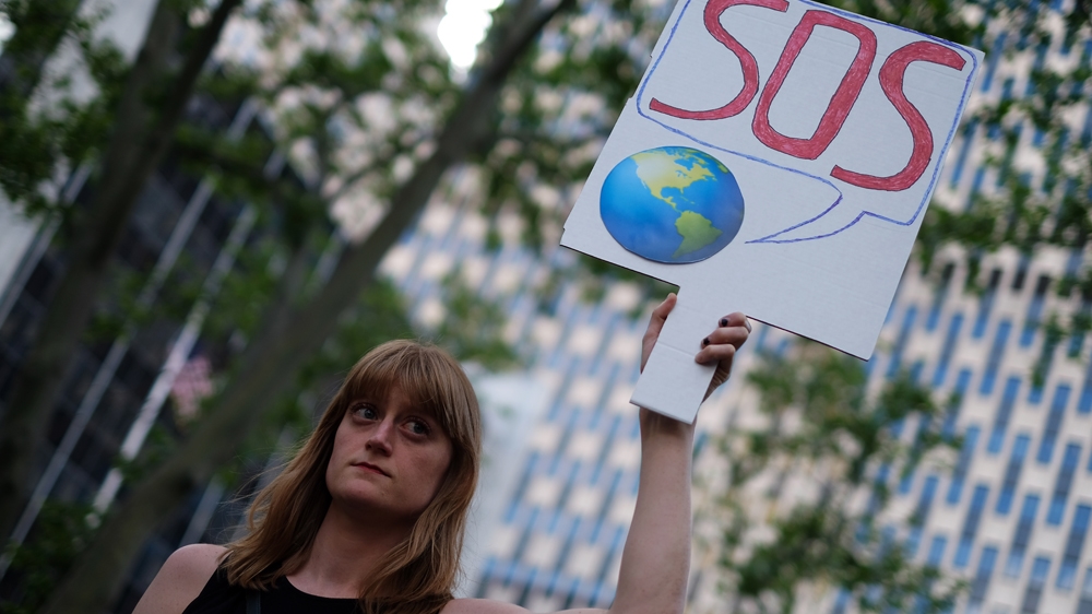 Climate change protest